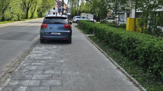 Chodnik przy ulicy Olszynki Grochowskiej, gdzie wyrwano drzewa