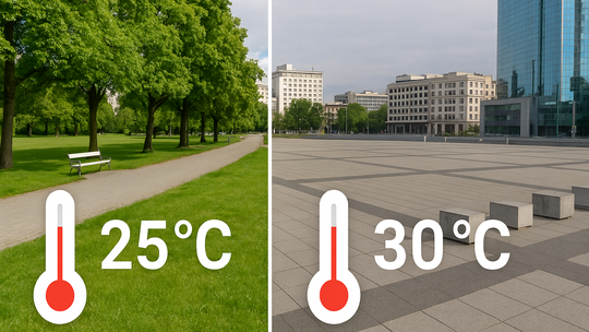 Zieleń obniża temperaturę w mieście
