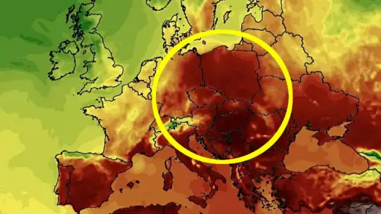 Mapa upałów nad Europą