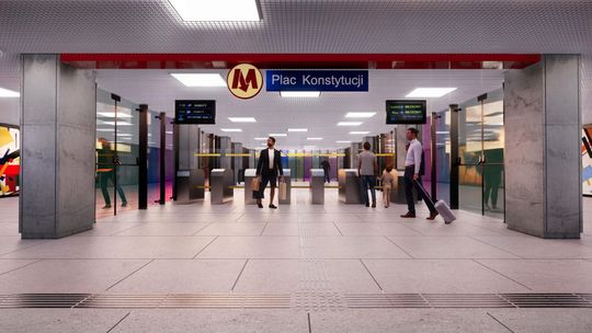 Metro plac Konstytucji - wizualizacja.