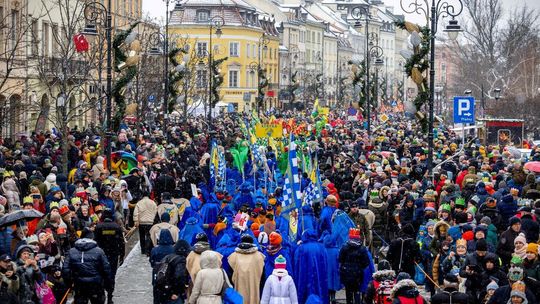 Orszak Trzech Króli na ulicach Warszawy