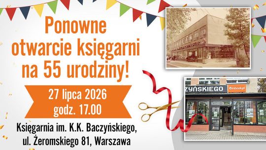 Księgarnia Inbook.pl im. Krzysztofa Kamila Baczyńskiego ponownie otwiera się dla czytelników
