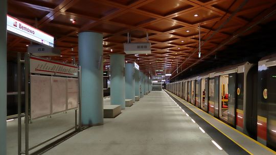 Metro M2 pojedzie krótszą trasą. Dwie stacje na Bemowie zostaną zamknięte.
