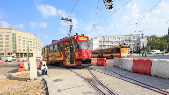 Tramwaj wyjechał na Belwederską