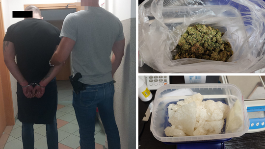 Narkotyki w pudełku po papierosach i koszu na bieliznę. Zatrzymano dwóch mężczyzn