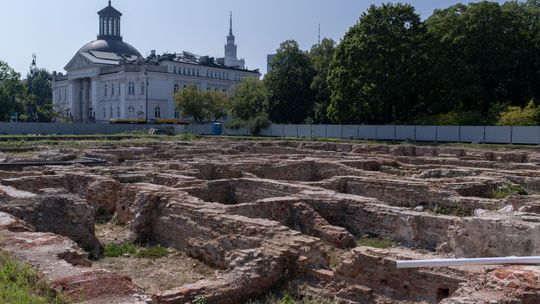 Teren odbudowy Pałacu Saskiego w Warszawie.