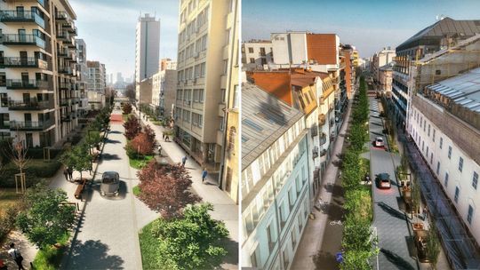Pierwsze prace na ul. Okrzei. To ma być rewolucja na Pradze. Zielona aleja zamiast szerokiej drogi