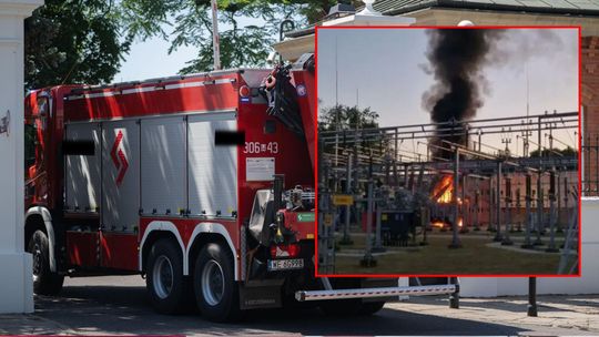 Pożar transformatora na Grochowie. Trwają działania strażaków