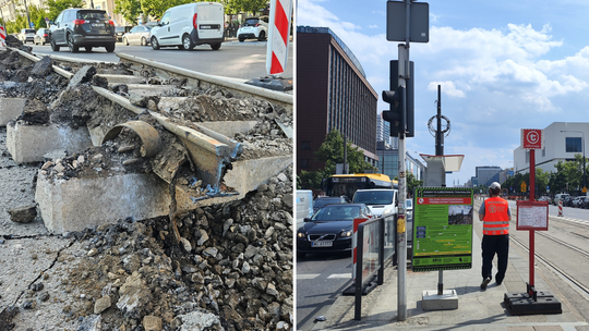 Remont torowiska przy ul. Marszałkowskiej