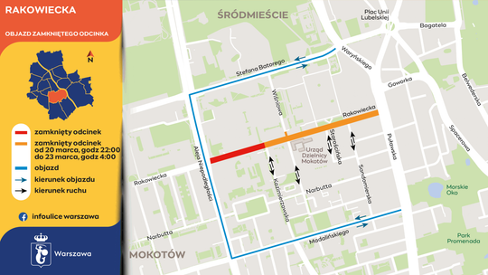 Rakowiecka - Ostatnie asfaltowanie i zmiany w ruchu