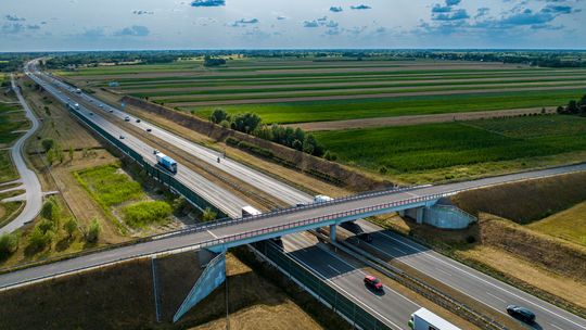 A2 granica województw - Grodzisk Mazowiecki, okolice Izdebna Nowego