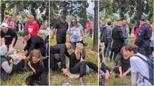 Policja blokuje zaczepki antify