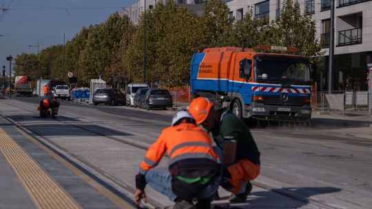 Remonty torów tramwajowych w Warszawie