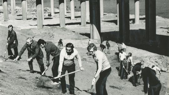 Budowa Trasy Łazienkowskiej, lata 1971-74