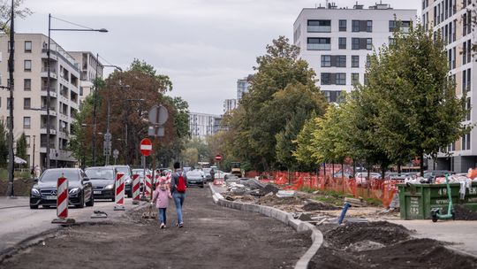 Odolany - ulica Jana Kazimierza podczas remontu.