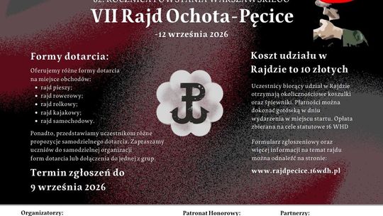 „VII Rajd do Pęcic 2026”. Uczestnicy wyruszą śladami żołnierzy Armii Krajowej.