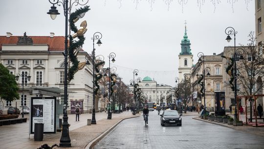 Iluminacja świąteczna w Warszawie.