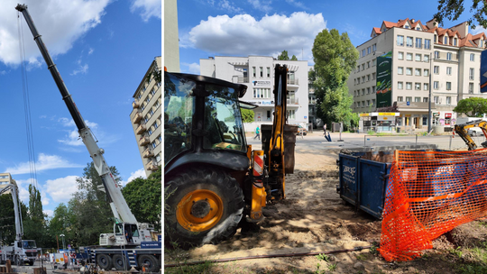 wypadek na budowie tramwaju