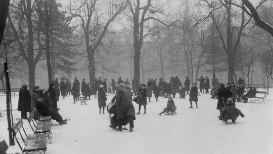 Zimą Ogród Saski zmieniał swoje oblicze...