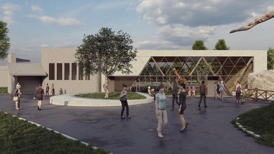 Koncepcja nowego wybiegu afrykańskiego w warszawskim zoo.