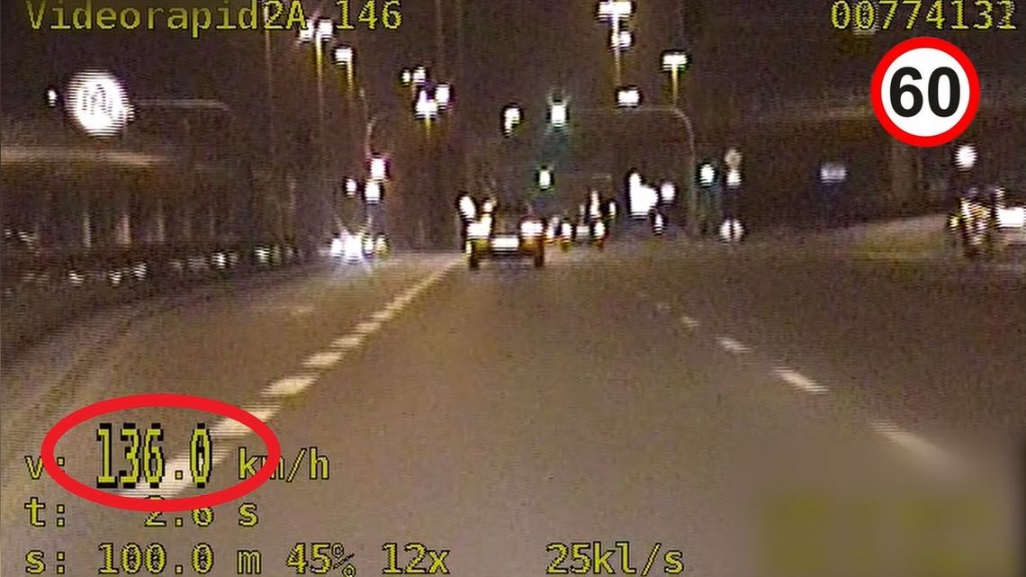 16-latek jechał 136 km/h po ul. Jagiellońskiej.