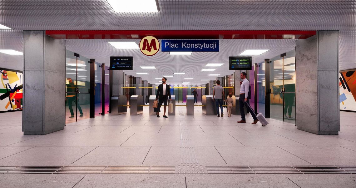 Metro plac Konstytucji - wizualizacja.