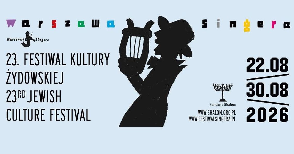„Festiwal Warszawa Singera” wraca po raz 23. Dziewięć dni muzyki, teatru i spotkań. „Festiwal Warszawa Singera” wraca po raz 23. Dziewięć dni muzyki, teatru i spotkań.