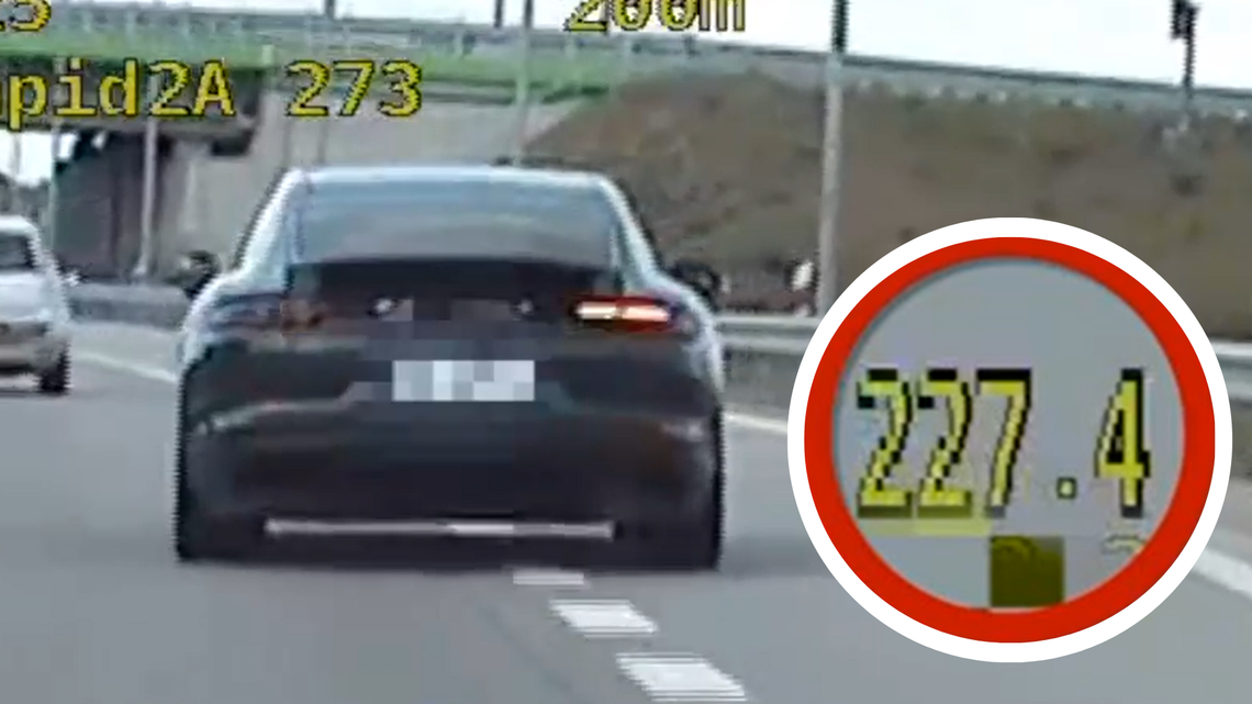 Pędził Porsche aż 227 km/h po S7. Otrzymał mandat i punkty karne