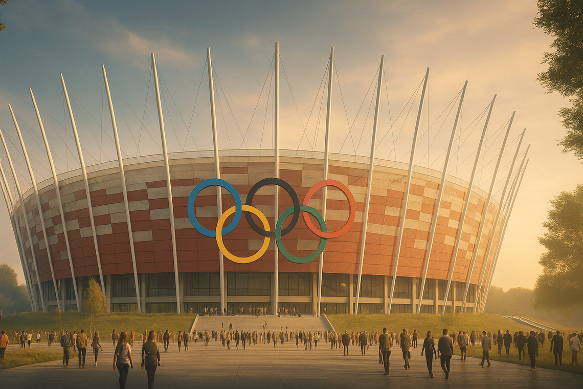 Wizualizacja stadionu Narodowego podczas Igrzysk Olimpijskich