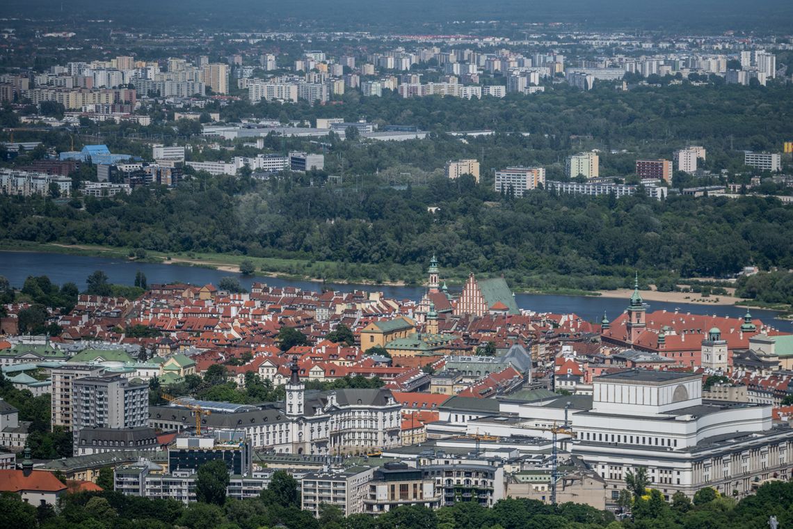 Widok na Stare Miasto w Warszawie