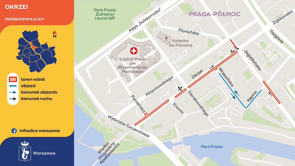 Kolejne utrudnienia na ulicy Okrzei. Zamknięty wjazd, zwężenie i zakazy parkowania. Kolejne utrudnienia na ulicy Okrzei. Zamknięty wjazd, zwężenie i zakazy parkowania.