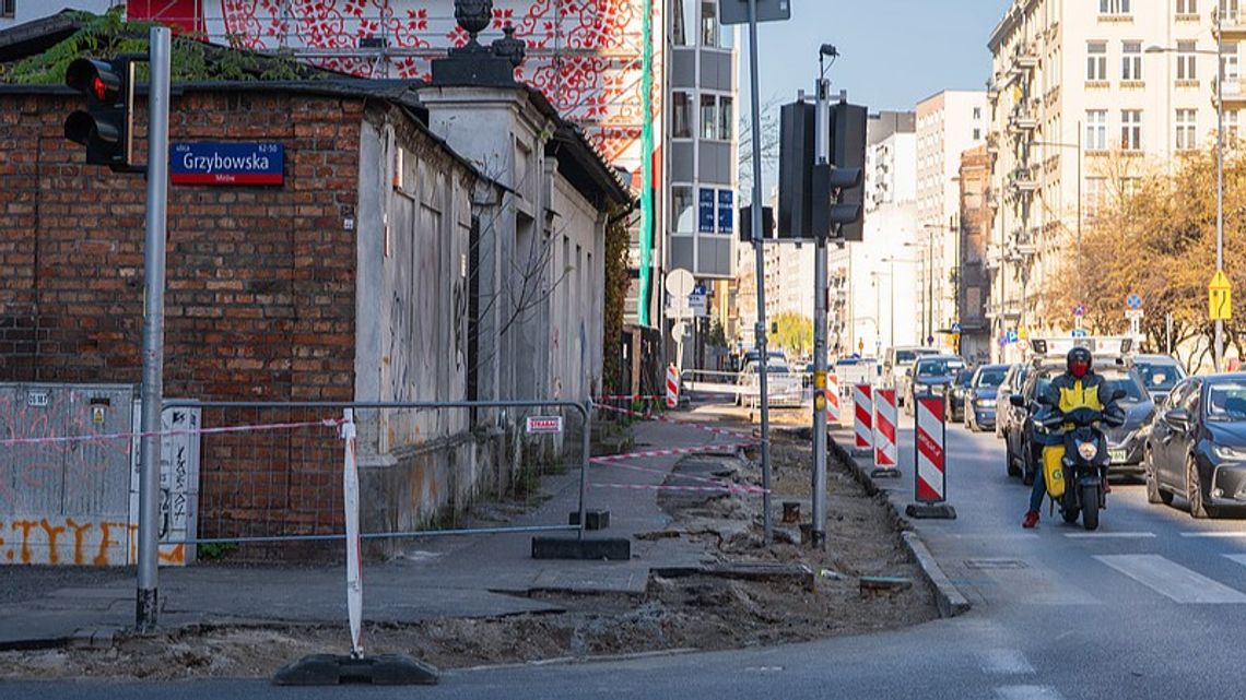 Kolejne zmiany na ul. Grzybowskiej. Drogowcy zamkną kolejny odcinek