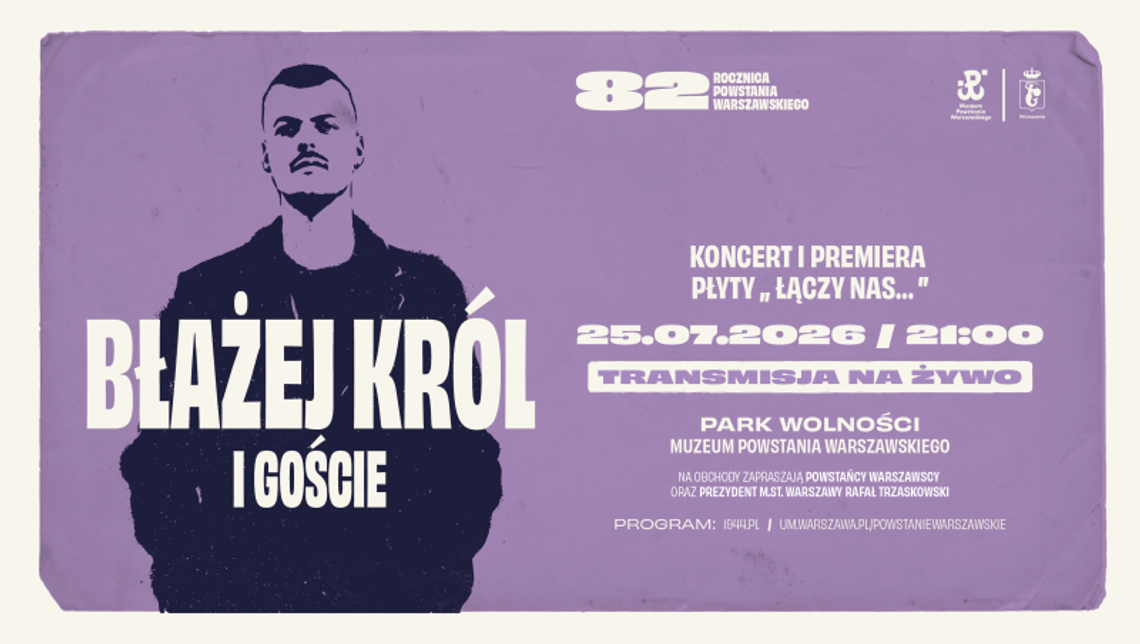 Koncert, wystawy i spotkania z historią. Lipcowa część obchodów 82. rocznicy Powstania Warszawskiego.