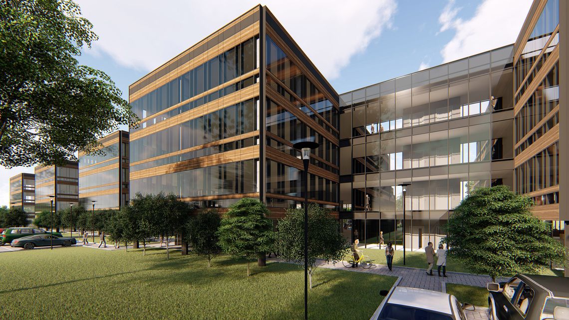 Office Park Gołdapska - wizualizacja.