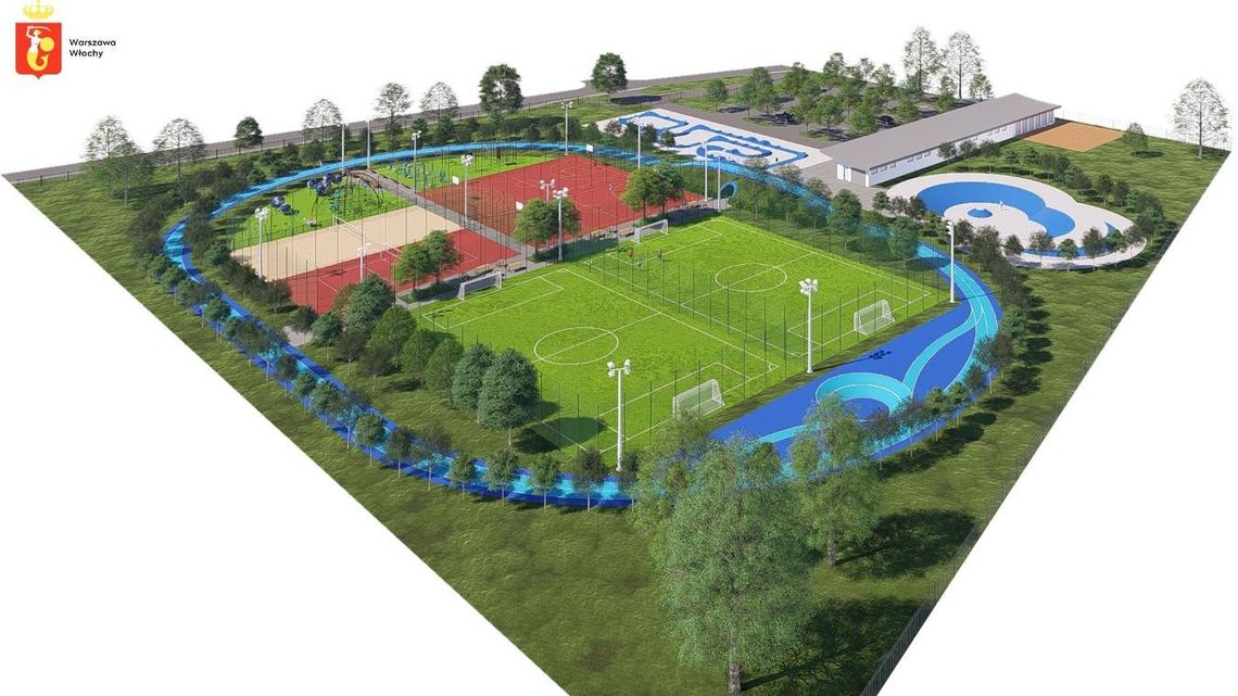 Wizualizacja kompleksu sportowego przy ul. Muszkieterów 43