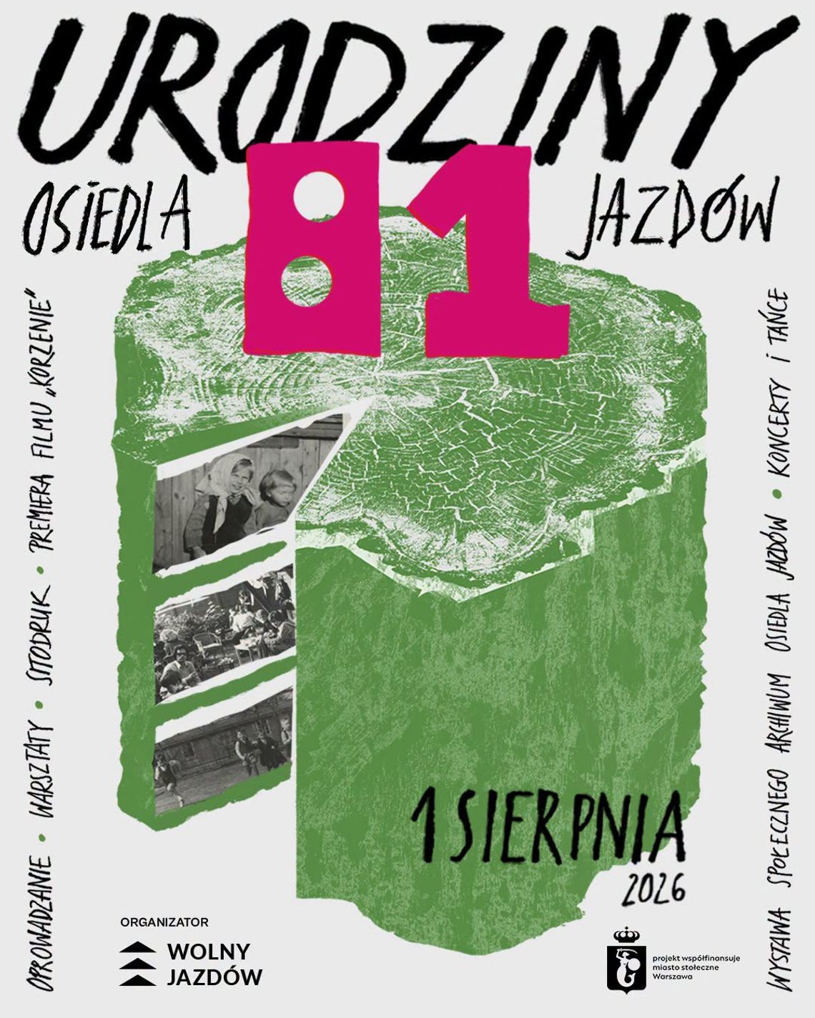 Osiedle Jazdów świętuje 81. urodziny. Warsztaty, spacer, film i potańcówka.
