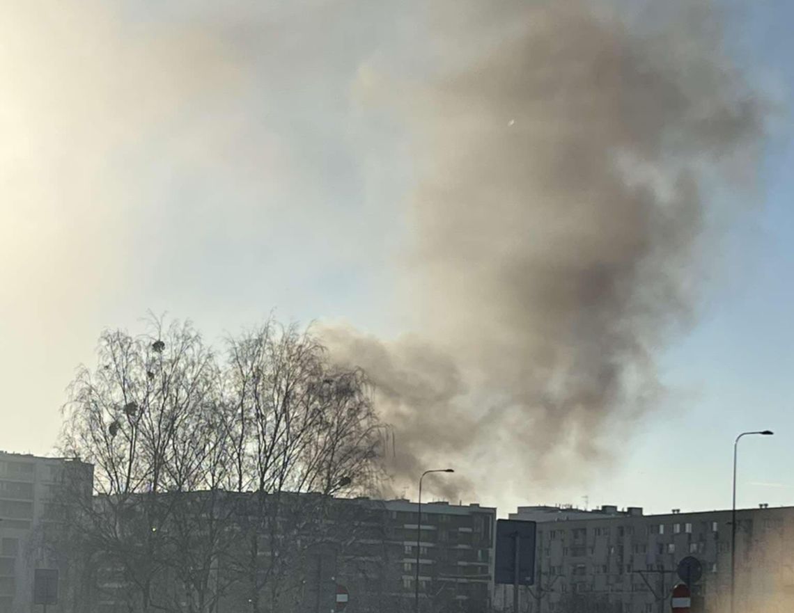 Pożar Bazaru Różyckiego w Warszawie.