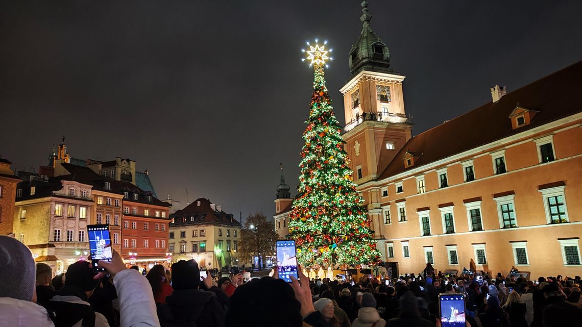 Choinka w Warszawie.