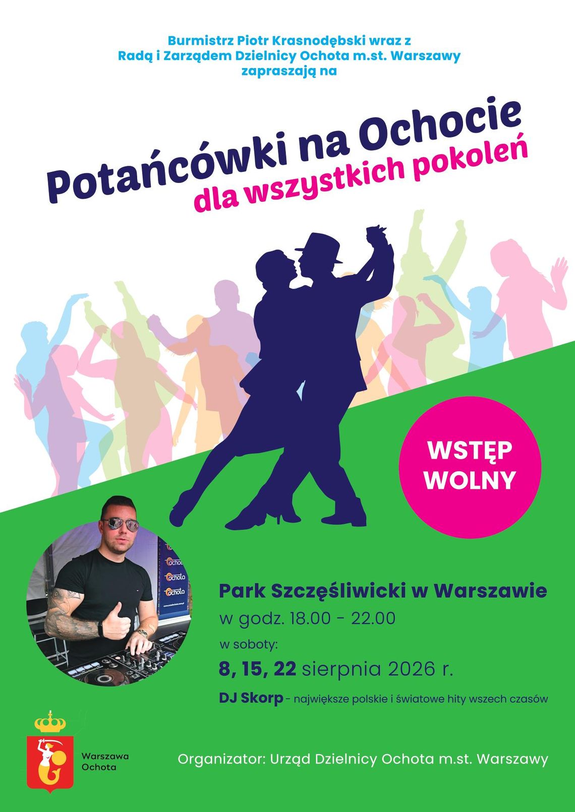 „Potańcówka na Ochocie”. Taneczny wieczór w Parku Szczęśliwickim. „Potańcówka na Ochocie”. Taneczny wieczór w Parku Szczęśliwickim.