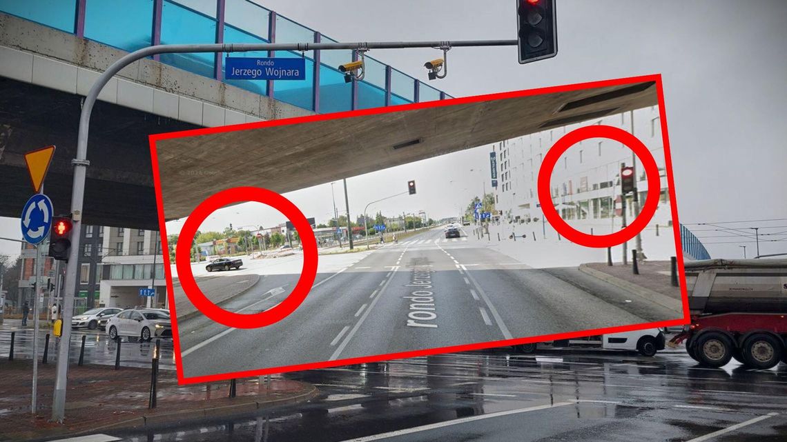 Prawie 15 tys. mandatów za przejazd na czerwonym świetle w Warszawie. Przez błąd na rondzie Wojnara?