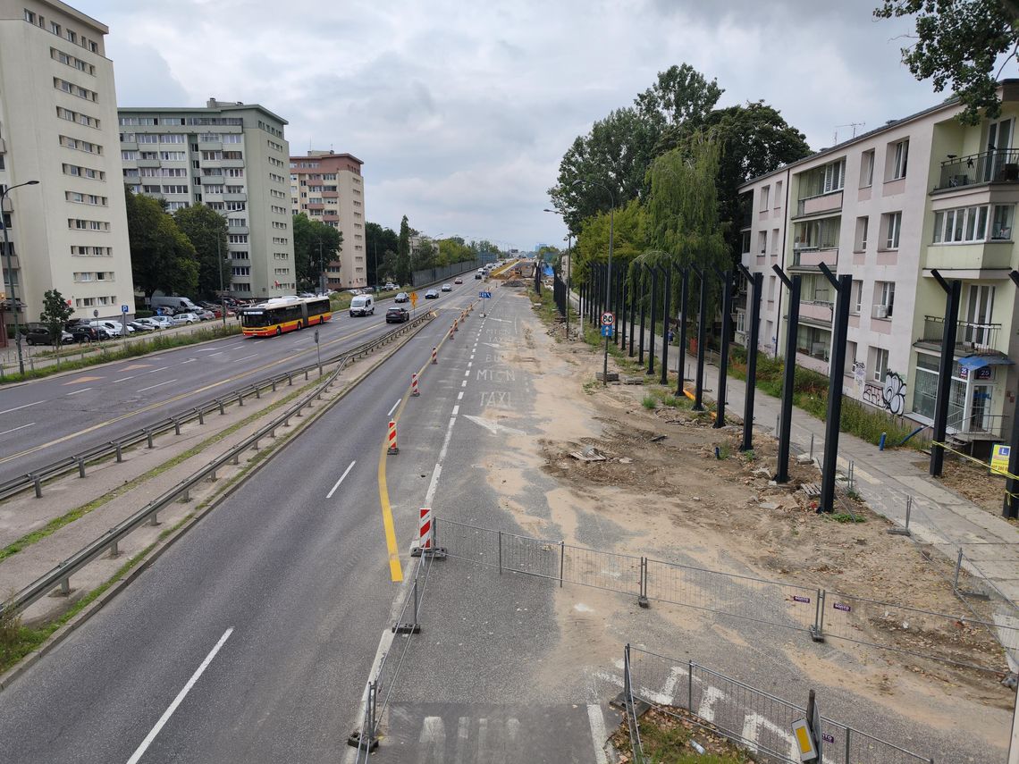 Przeciągająca się przebudowa Trasy Łazienkowskiej. Wkrótce poznamy termin zakończenia prac