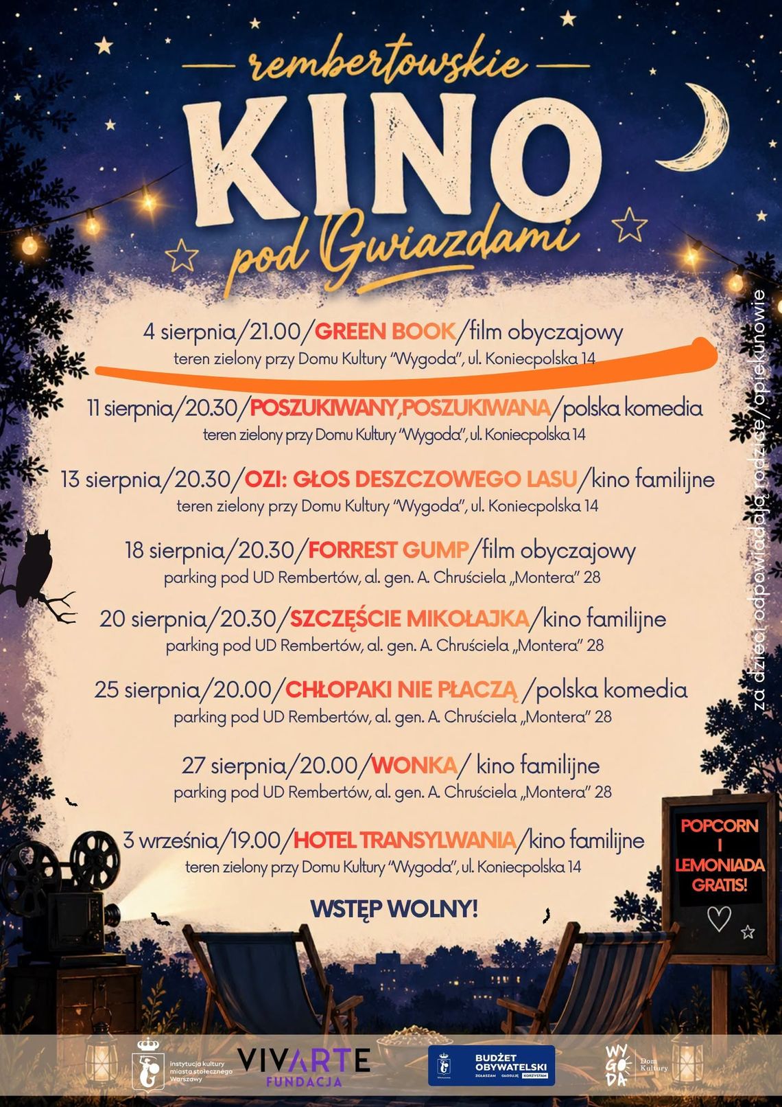 „Rembertowskie Kino pod Gwiazdami” rozpoczyna sezon. Na ekranie „Green Book”