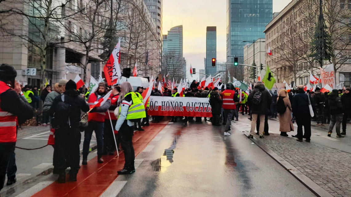 Protest rolników w Centrum