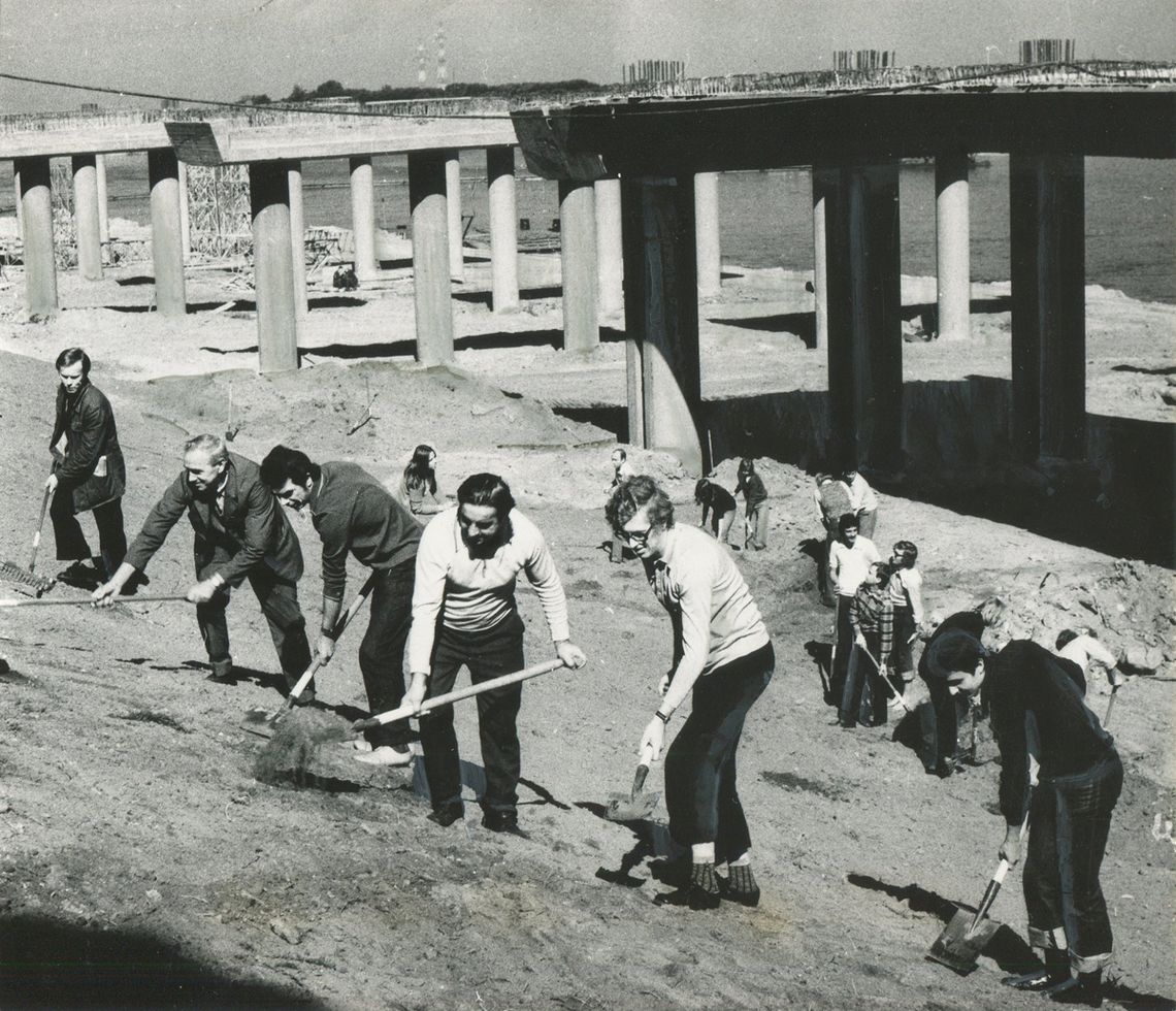 Budowa Trasy Łazienkowskiej, lata 1971-74