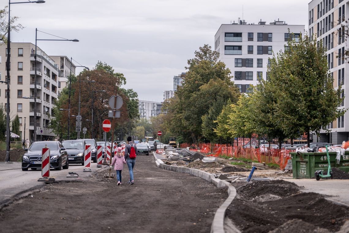 Odolany - ulica Jana Kazimierza podczas remontu.