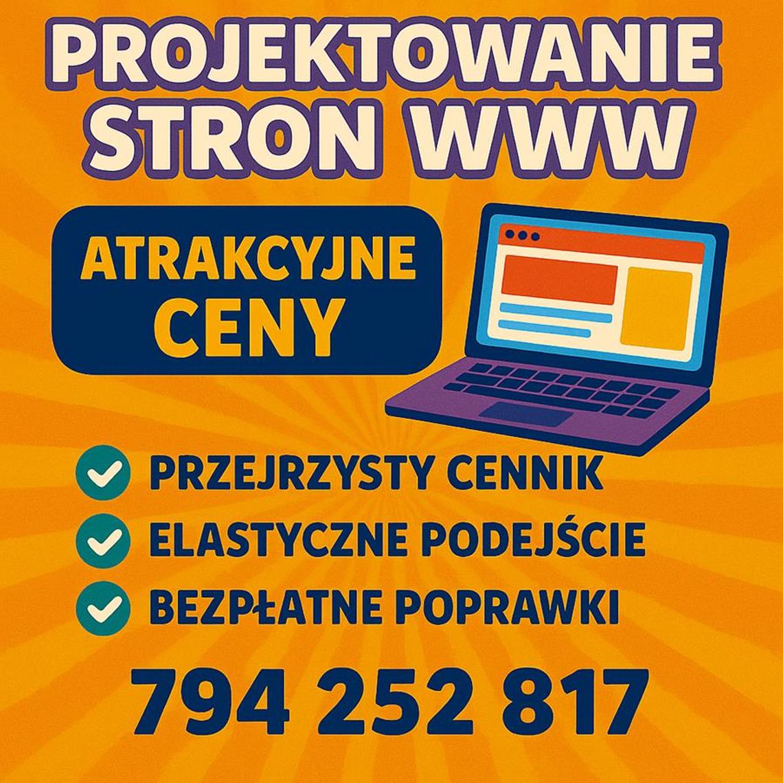 Projekty stron www, Wordpress/ Bez zaliczki/ Bezpłatne poprawki Projekty stron www, Wordpress/ Bez zaliczki/ Bezpłatne poprawki