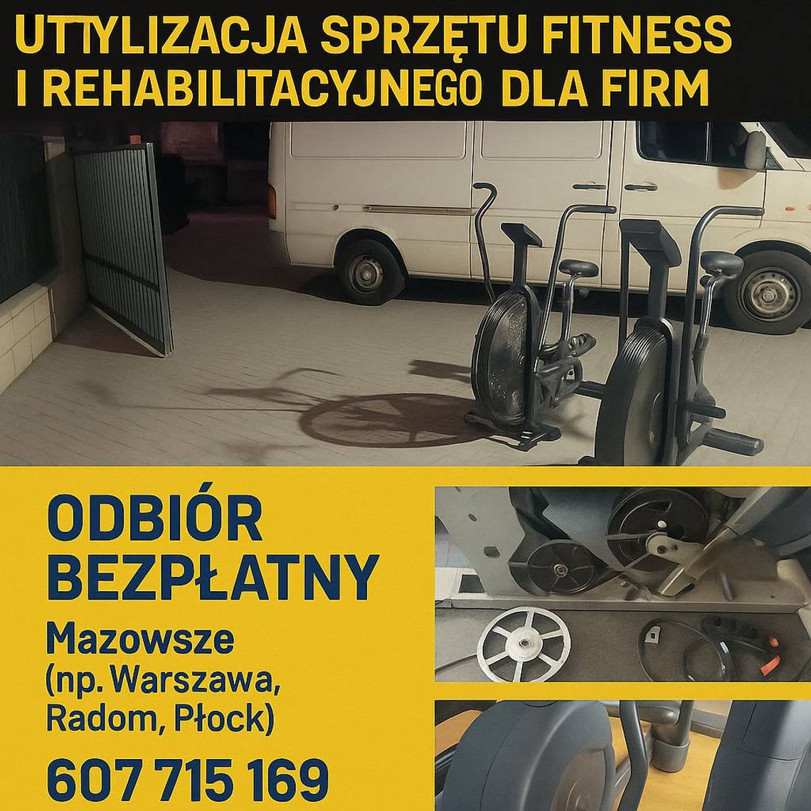 Utylizacja sprzętu fitness i rehabilitacyjnego dla firm z Mazowsza - legalnie, szybko i bez zbędnego zamieszania Utylizacja sprzętu fitness i rehabilitacyjnego dla firm z Mazowsza - legalnie, szybko i bez zbędnego zamieszania