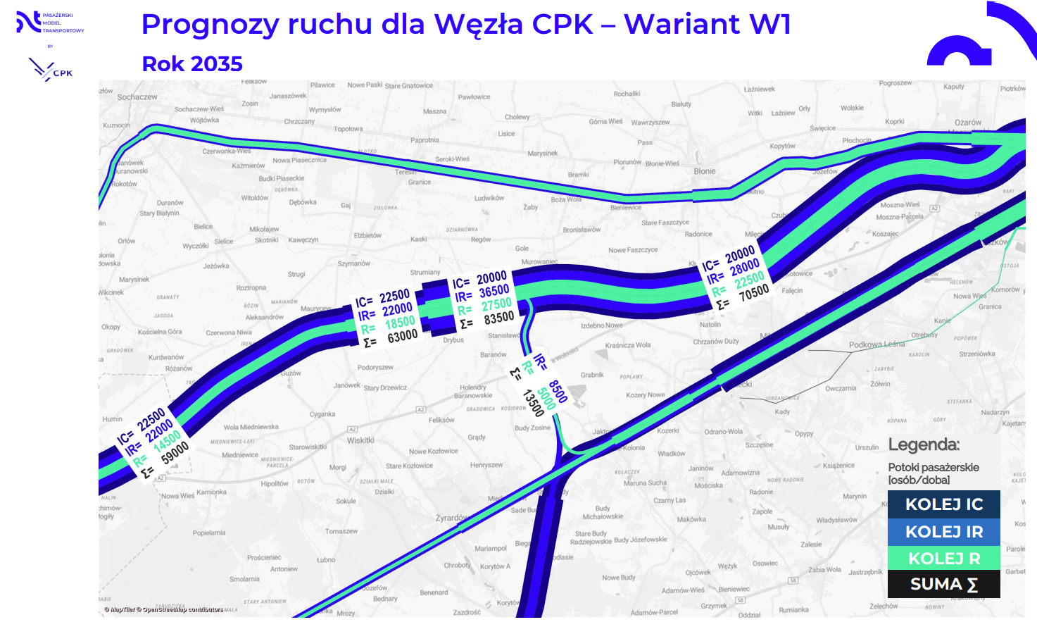 przebieg KDP Warszawa CPK