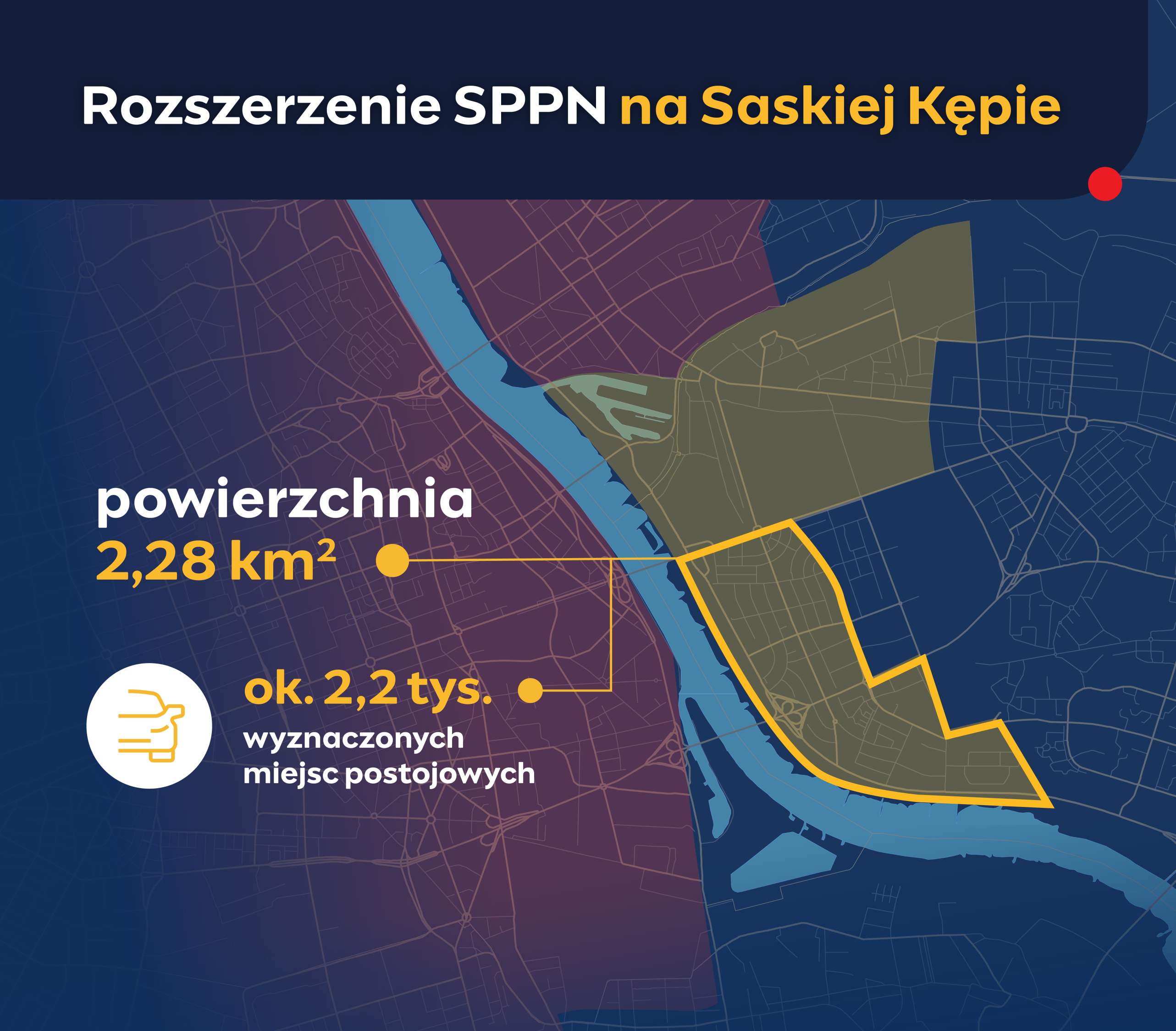 Rozszerzenie SPPN w Warszawie - mapa ZDM.