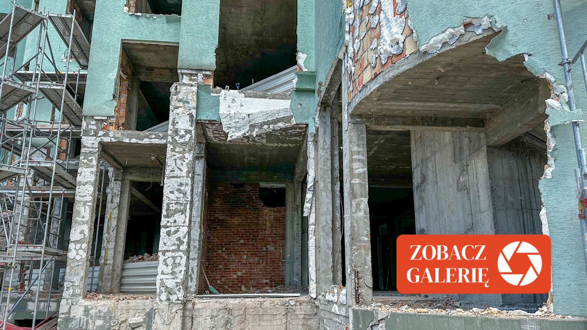 Rozbiórka zielonego biurowca na Ursynowie